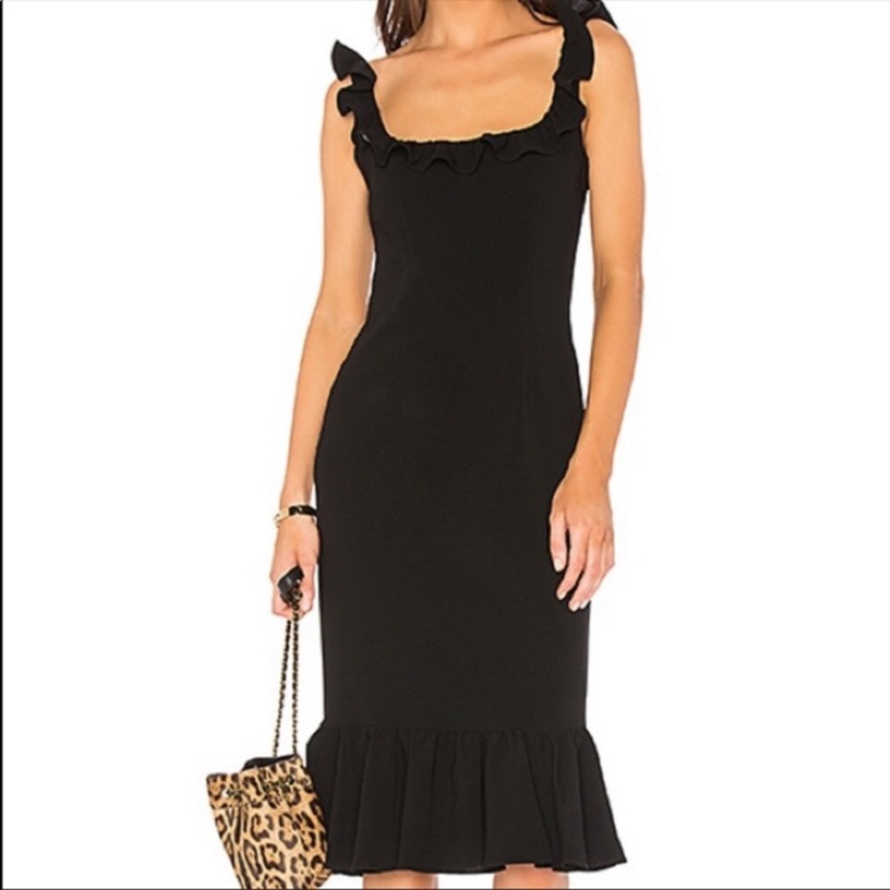 Cinq a sept gorgeous straight black midi dress
